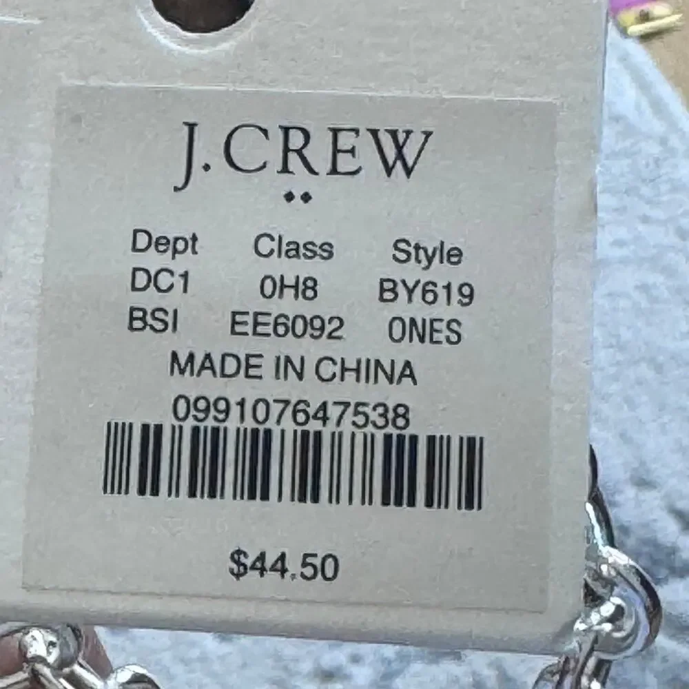 J. Crew Hammered Pendant Chain Necklace Silver Tone Round Medallion BY619 NWT
